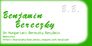 benjamin bereczky business card